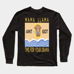 mama llama no drama alpacas Long Sleeve T-Shirt